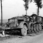 Destroyed German Wehrmacht SdKfz 7