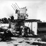 German quad 20mm anti aircraft gun on SdKfz 7