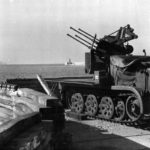 German self-propelled anti-aircraft gun SdKfz 7/1 with a 2 cm Flakvierling 38