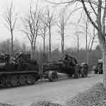 SdKfz 7 Halftracks towing a 21cm Mrs 18