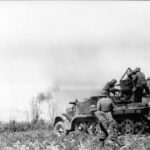 Anti-aircraft SdKfz 7 in action July 1941