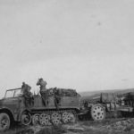 SdKfz 7 towing a sFH 18 heavy field howitzer