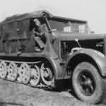 German Army Sd Kfz 7 halftrack vehicle