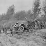 Halftrack Sdkfz 7 during a field exercises