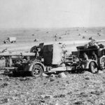 SdKfz 8 and Flak 41 captured by British troops in Tunisia