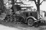 destroyed 8,8 cm Flak 18 Selbstfahrlafette auf Zugkraftwagen 12t type DB 9 SdKfz 8