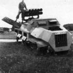 Captured Panzerwerfer 42 auf Selbstfahrlafette SdKfz 4/1