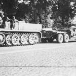 German 18 ton heavy half track FAMO and tank transporter