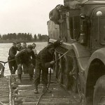 Wehrmacht Sdkfz 9 Halftrack on Ferry Barge