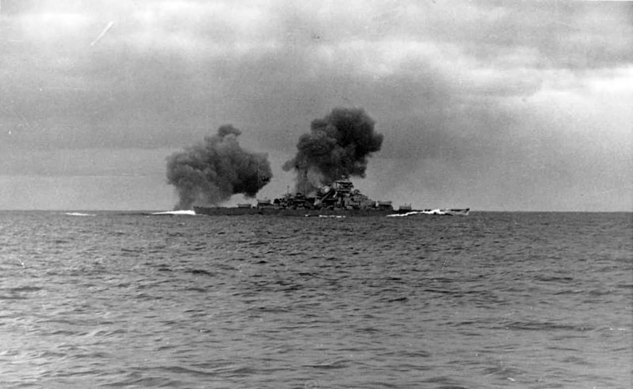 Battleship Bismarck during maneuvers