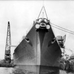 Battleship Bismarck bow Kiel