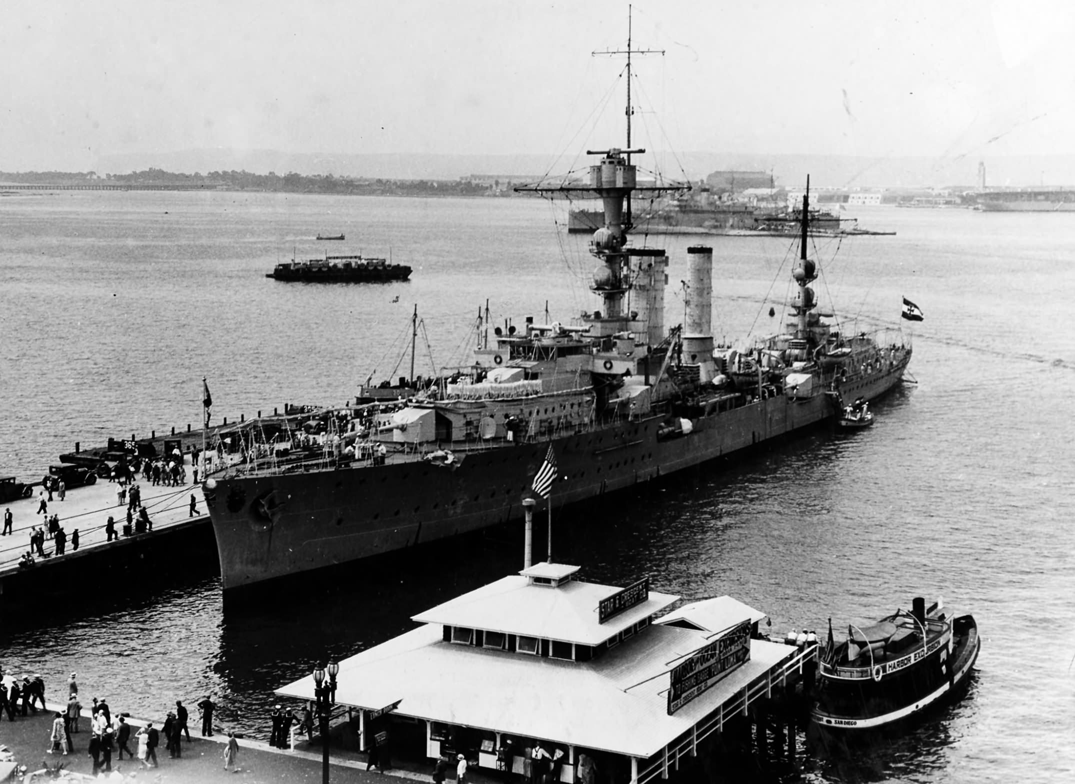 Cruiser Emden in San Diego, 1930