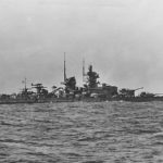 Kriegsmarine battleship Gneisenau at sea