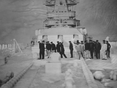 German cruiser Admiral Graf Spee winter