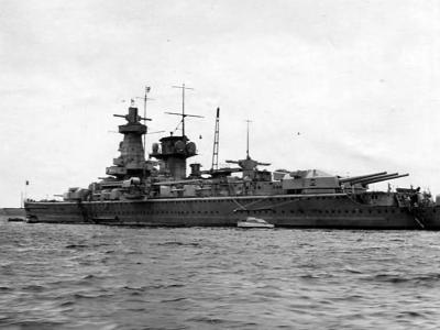 German cruiser Graf Spee stern