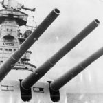 Forward guns of German Pocket Battleship Graf Spee 1937
