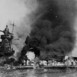 Graf Spee burning in Montevideo 18 December 1939