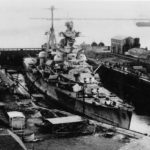 German heavy cruiser Admiral Hipper in drydock