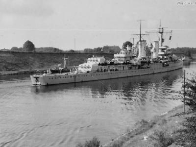 Koln at Kaiser Wilhelm Kanal 1939