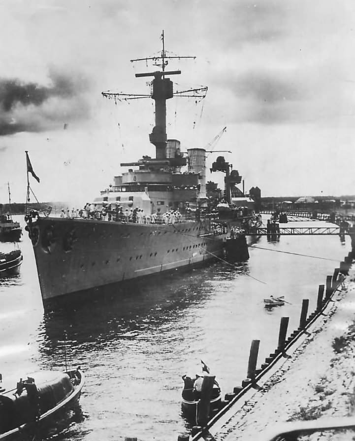 Königsberg in Swinemunde for Naval Review in 1934
