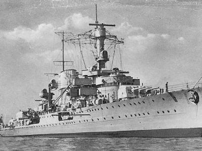 KMS Leipzig bow view