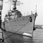 German cruiser Leipzig – bow view 2