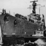 Leipzig’s crew salutes Adm Baillie-Grohman 1945