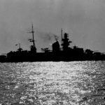 Kriegsmarine cruiser Prinz Eugen off Massachusetts 1946
