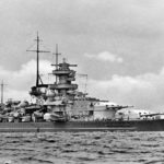 Battleship Scharnhorst broadside view