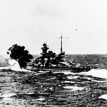 Scharnhorst firing during the engagement with the carrier HMS Glorious – 8 June 1940