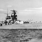 Bow view of heavy cruiser Admiral Scheer 2