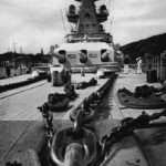 Bow view of German pocket battleship Admiral Scheer