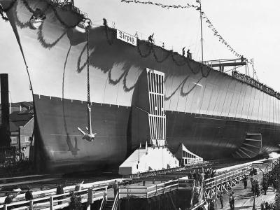Launch of German Battleship Tirpitz in Wilhelmshaven