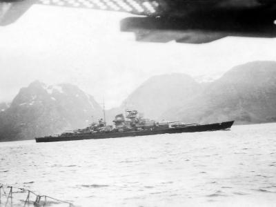 Starboard view of the battleship Tirpitz in Norway 5