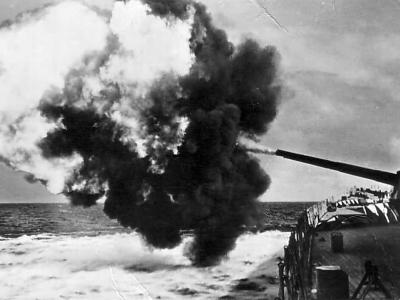 Tirpitz during firing practice