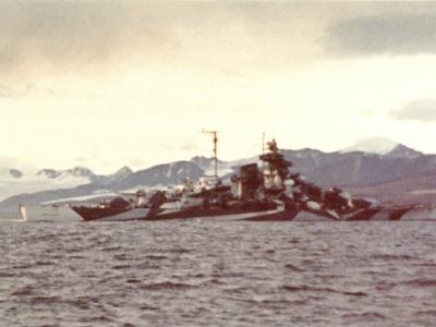 Tirpitz in Norway color photo