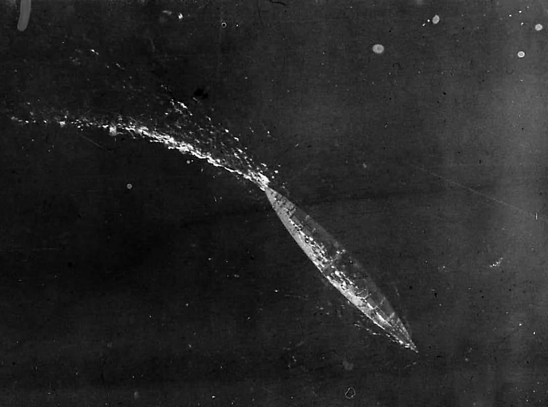Tirpitz maneuvring in the Kieler Forde north-east of Strande