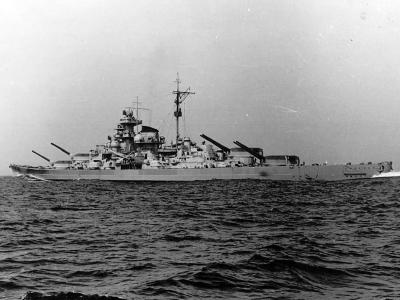 Battleship Tirpitz undergoing 1941