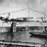 Launch of German Battleship Tirpitz April 1939
