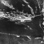 Tirpitz in Kafjord Altafjord photographed by a Mosquito July 12th 1944