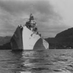 Bow view of battleship Tirpitz, Norway