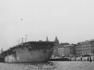 Stern of the German carrier Graf Zeppelin, Stettin Poland