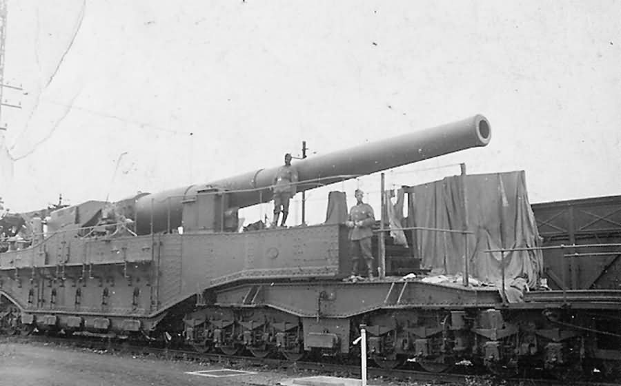 captured 340 mm Mle 1912 L/47 french railway gun