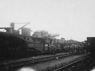 400 mm St. Chamond Mle 1915 1916 railway howitzer