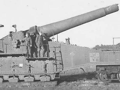 Wehrmacht Troops with Captured French 320 mm Railway Artillery
