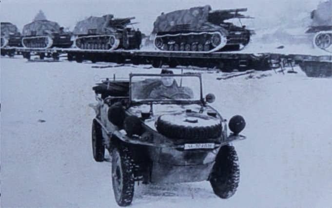 Hummel rail transport in winter