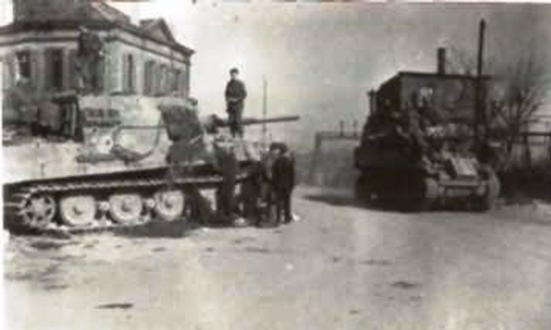 Jagdtiger of the Schwere Panzerjäger-Abteilung 653 in Neustadt 1945. Tactical number 331