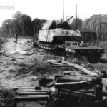 Maus loaded onto a flatbed railway car 1945