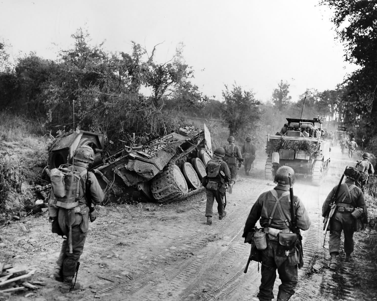 Destroyed Panther tank in France 1944