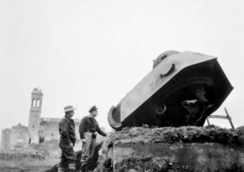 Destroyed Pantherturm at Fano Italy 1944